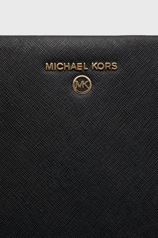 Kožená kabelka MICHAEL Michael Kors čierna