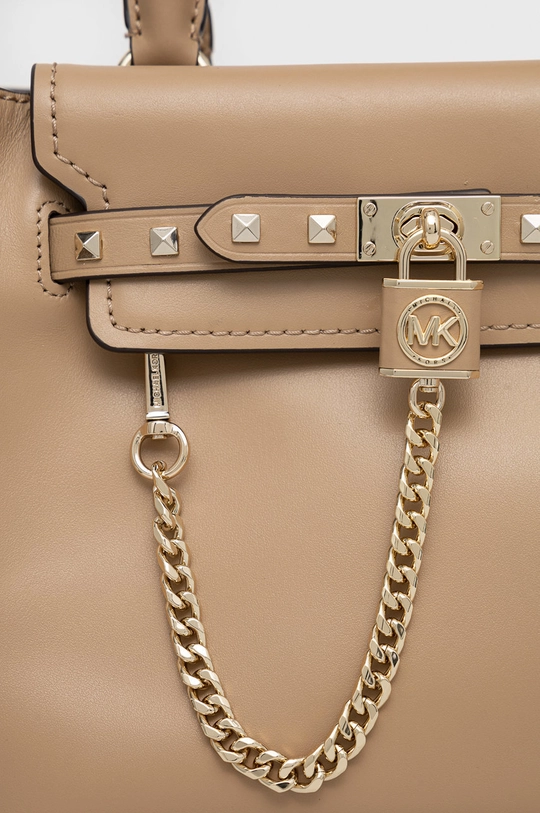 Kožená kabelka MICHAEL Michael Kors béžová