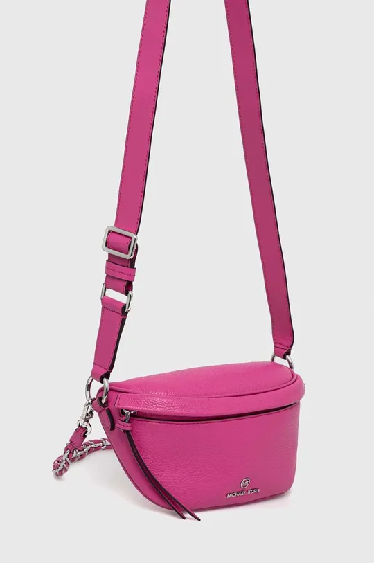 Δερμάτινη τσάντα MICHAEL Michael Kors ροζ