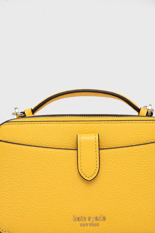 Δερμάτινη τσάντα Kate Spade κίτρινο