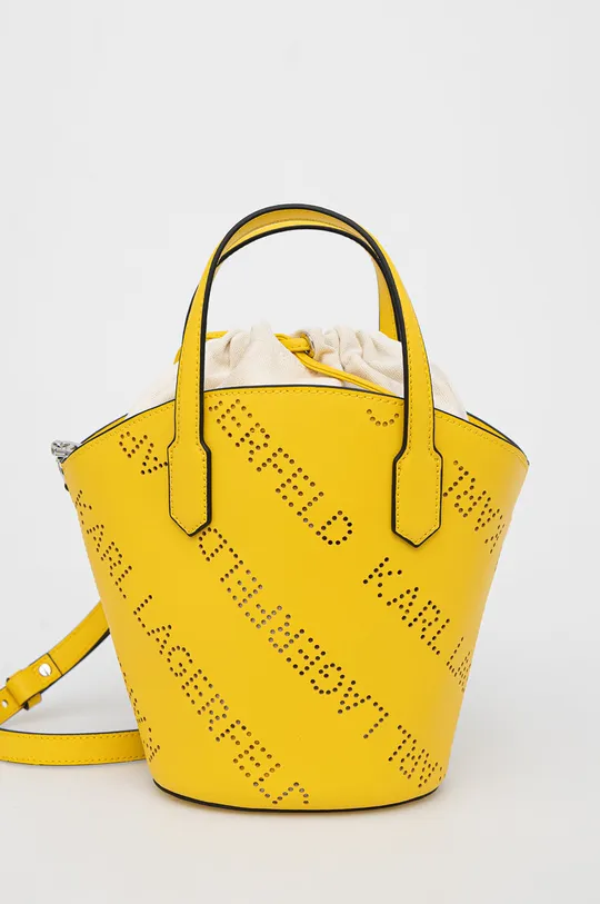 κίτρινο Δερμάτινη τσάντα Karl Lagerfeld Γυναικεία