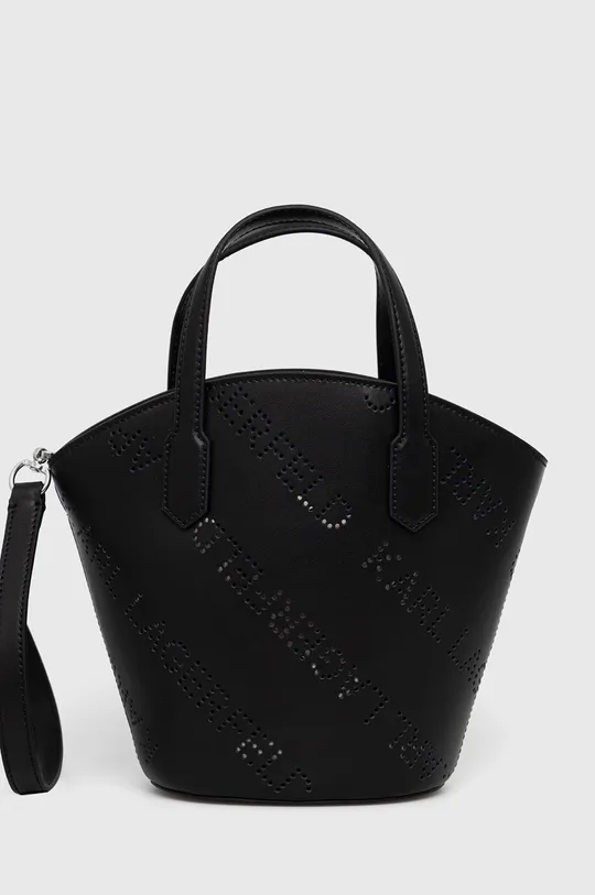 fekete Karl Lagerfeld bőr táska Női