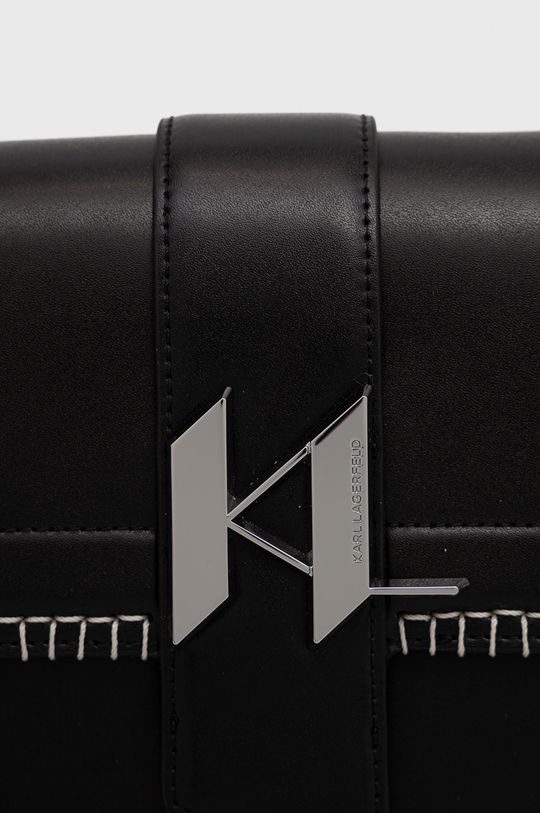 černá Kožená kabelka Karl Lagerfeld