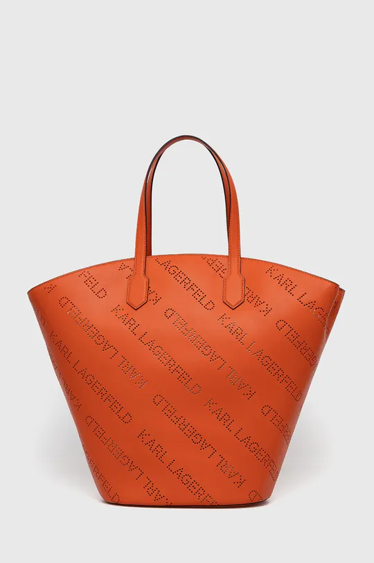 πορτοκαλί Δερμάτινη τσάντα Karl Lagerfeld Γυναικεία