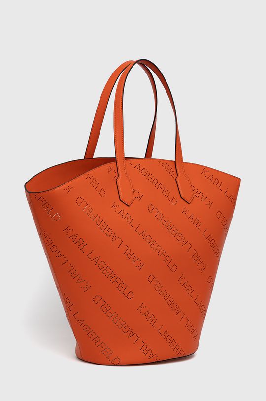 Kožna torba Karl Lagerfeld narančasta