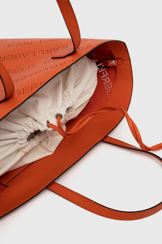 πορτοκαλί Δερμάτινη τσάντα Karl Lagerfeld