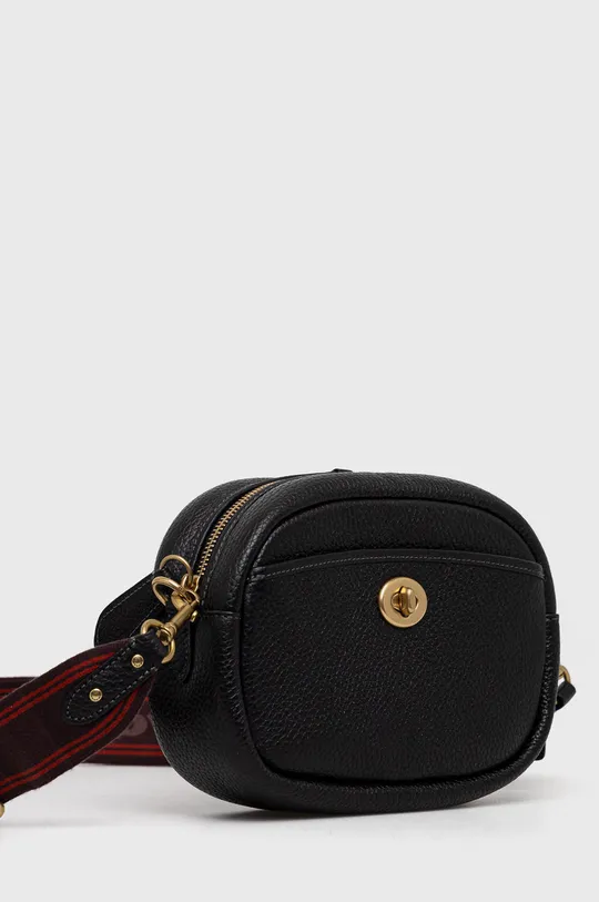 Кожаная сумочка Coach чёрный