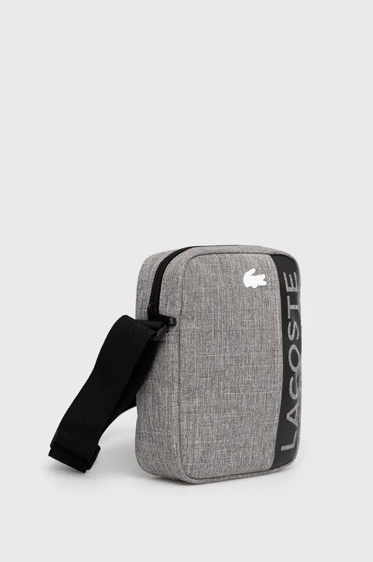 Malá taška Lacoste sivá