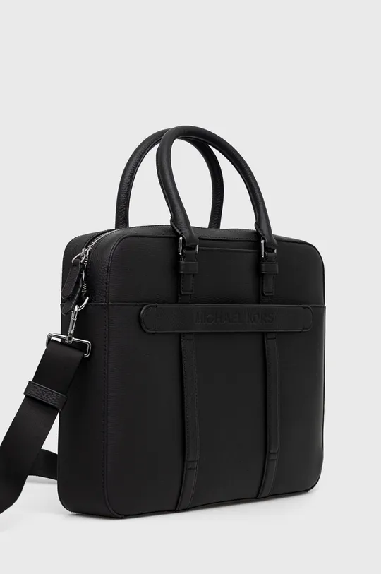 Δερμάτινη τσάντα φορητού υπολογιστή Michael Kors μαύρο