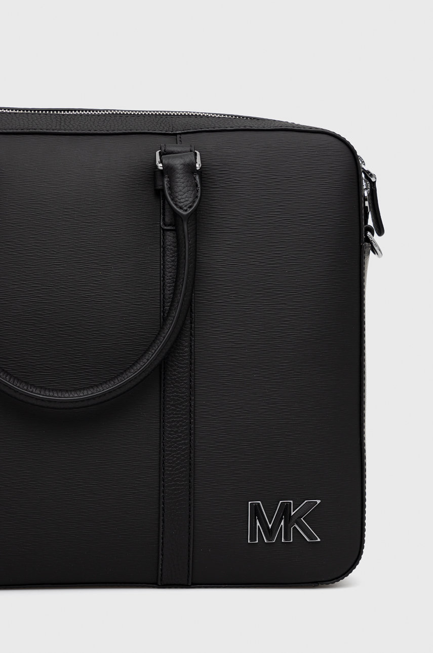 Kožená taška na notebook Michael Kors černá barva | ANSWEAR.cz