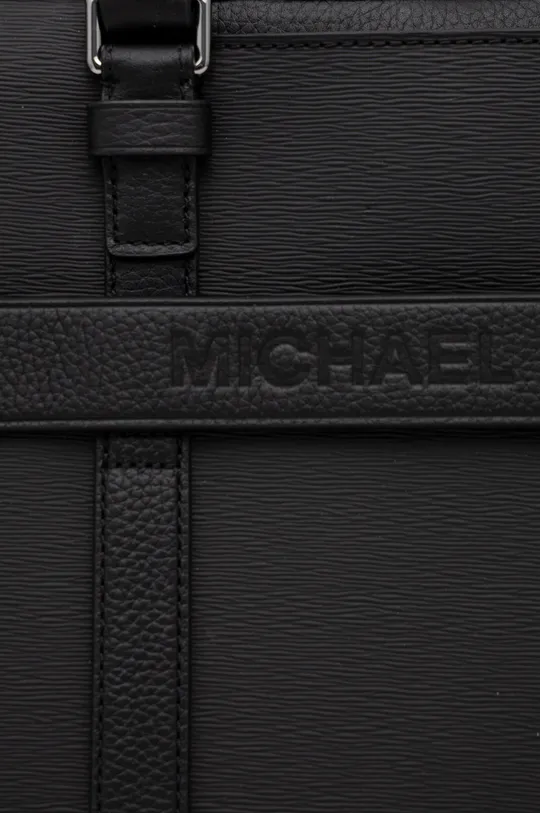 μαύρο Δερμάτινη τσάντα φορητού υπολογιστή Michael Kors