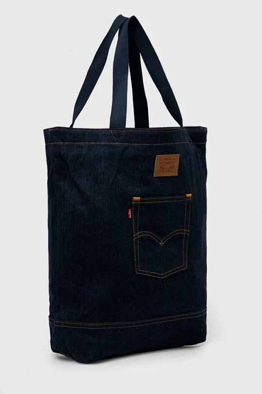 Βαμβακερή τσάντα Levi's σκούρο μπλε
