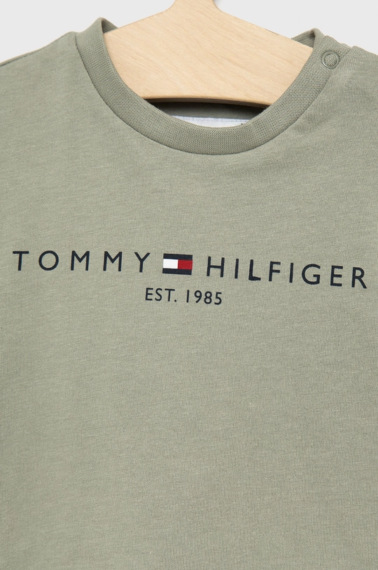 Dječja pamučna majica kratkih rukava Tommy Hilfiger siva