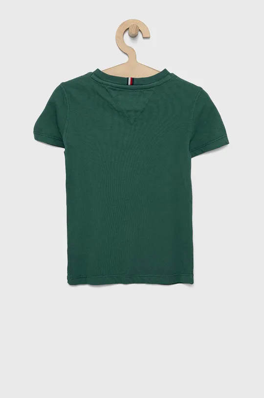 Tommy Hilfiger t-shirt bawełniany dziecięcy ciemny zielony