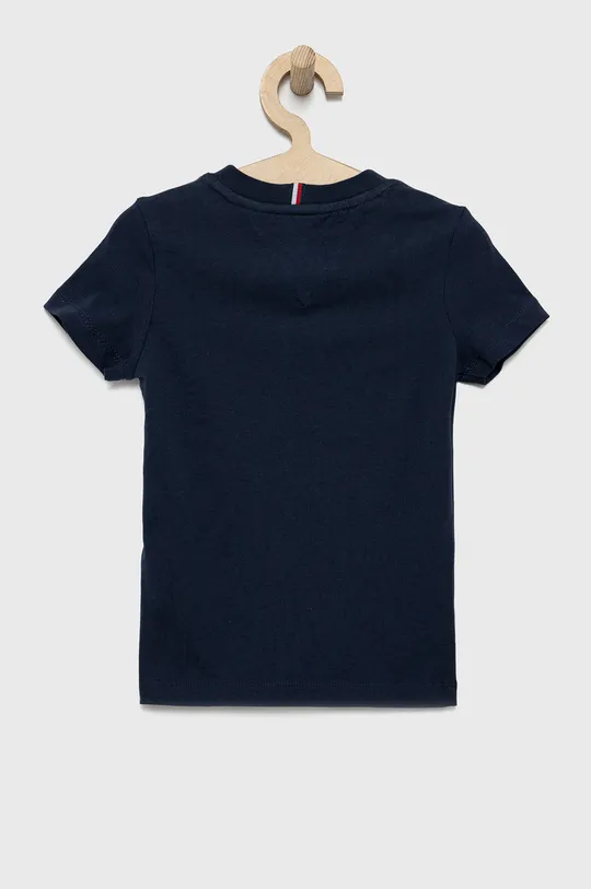 Dječja pamučna majica kratkih rukava Tommy Hilfiger mornarsko plava