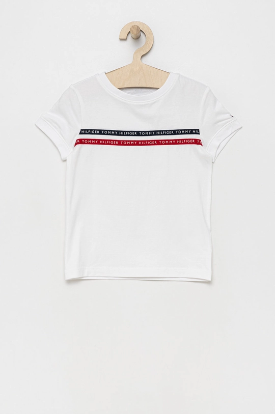 biały Tommy Hilfiger t-shirt dziecięcy Chłopięcy