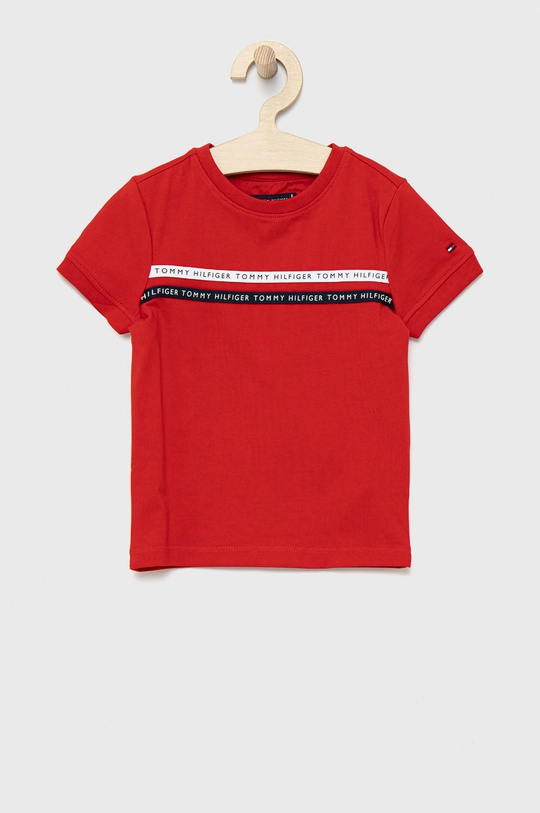 czerwony Tommy Hilfiger t-shirt dziecięcy Chłopięcy