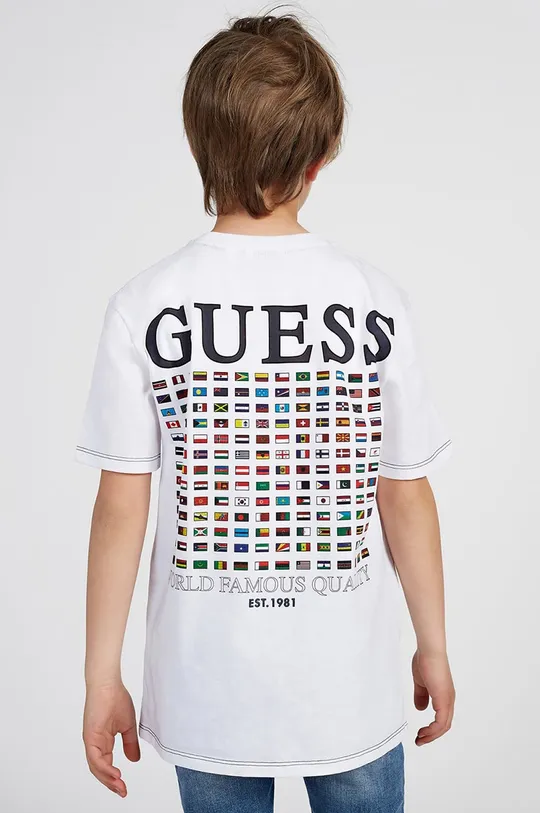 Detské bavlnené tričko Guess Chlapčenský