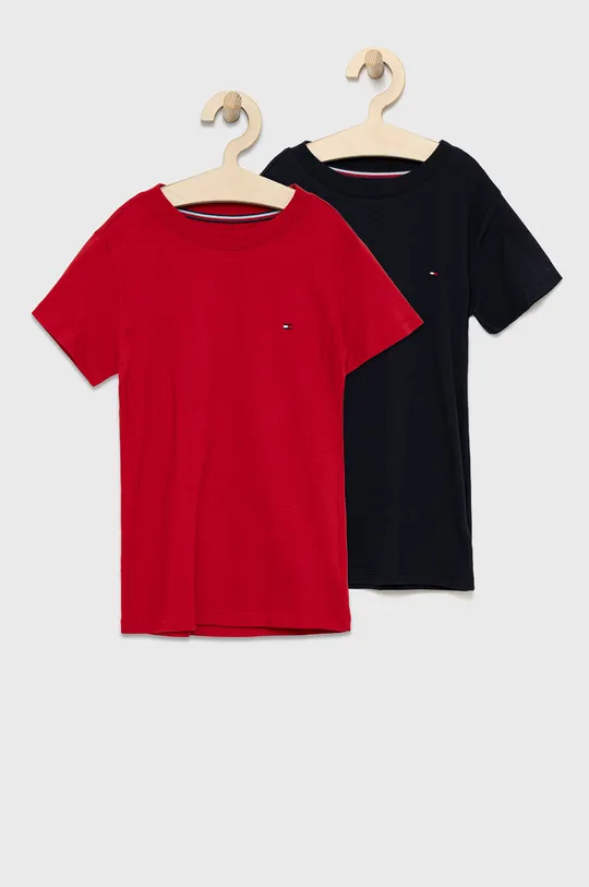 κόκκινο Παιδικό βαμβακερό μπλουζάκι Tommy Hilfiger Για αγόρια