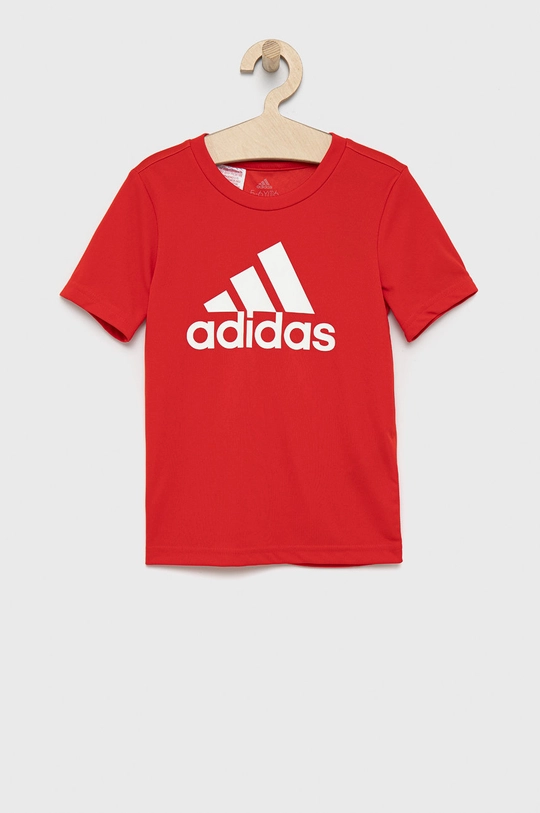 czerwony adidas Performance T-shirt dziecięcy GN1477 Chłopięcy