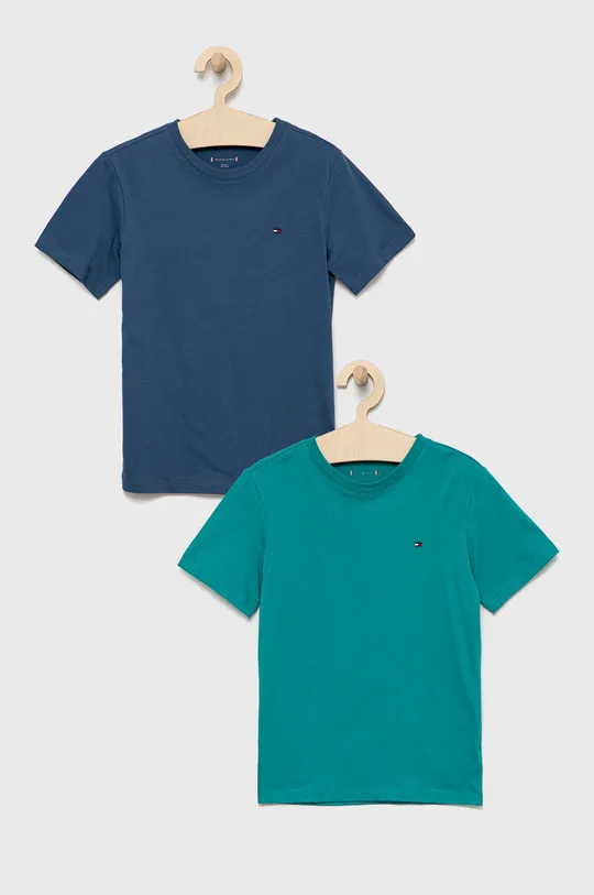 tirkizna Dječja pamučna majica kratkih rukava Tommy Hilfiger (2-pack) Za dječake