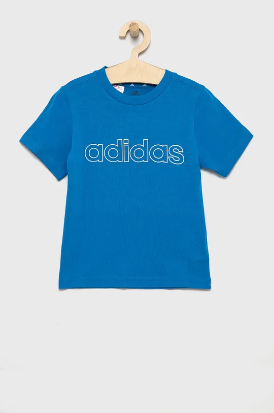 μπλε Παιδικό βαμβακερό μπλουζάκι adidas Performance Για αγόρια
