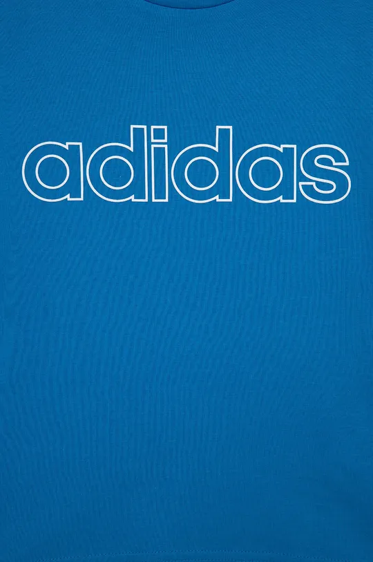 Παιδικό βαμβακερό μπλουζάκι adidas Performance μπλε