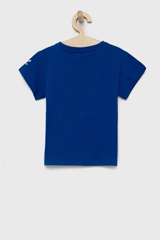 Дитяча бавовняна футболка adidas Originals HE6838 блакитний