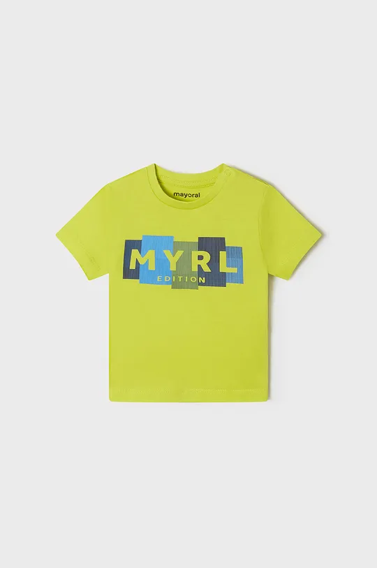 πράσινο Παιδικό βαμβακερό μπλουζάκι Mayoral Για αγόρια