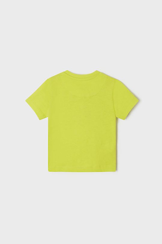 Dječja pamučna majica kratkih rukava Mayoral žuto-zelena