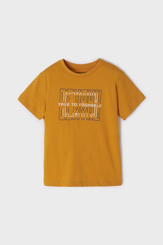 svjetlo narančasta Dječja pamučna majica kratkih rukava Mayoral Za dječake