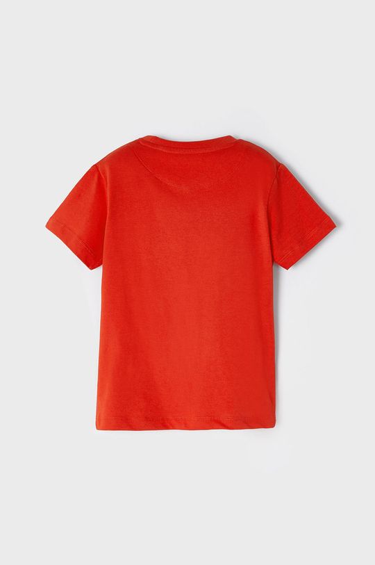 Dječja pamučna majica kratkih rukava Mayoral oštro crvena