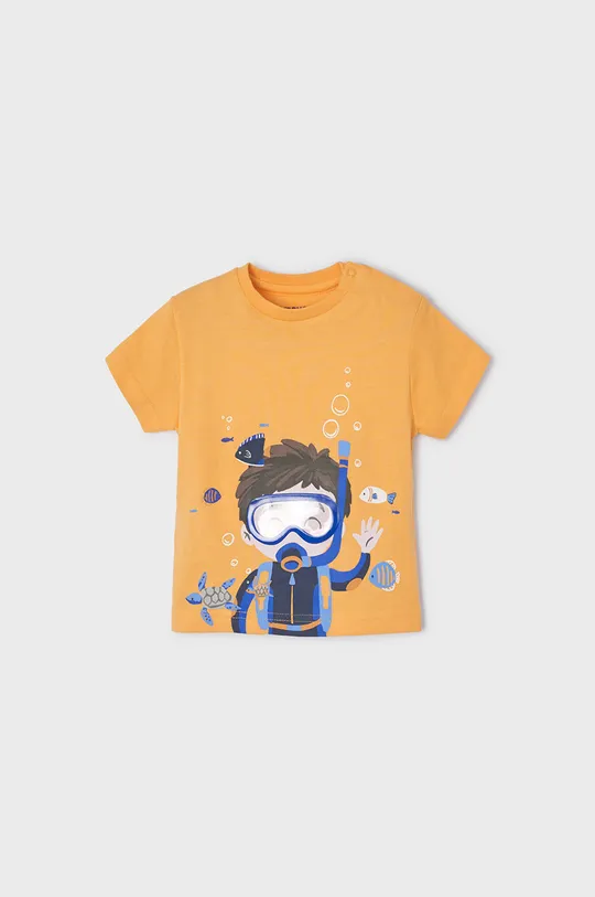 πορτοκαλί Mayoral - Παιδικό βαμβακερό μπλουζάκι Για αγόρια