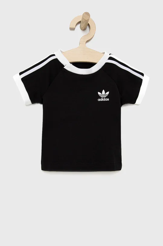 črna Otroška kratka majica adidas Originals Fantovski