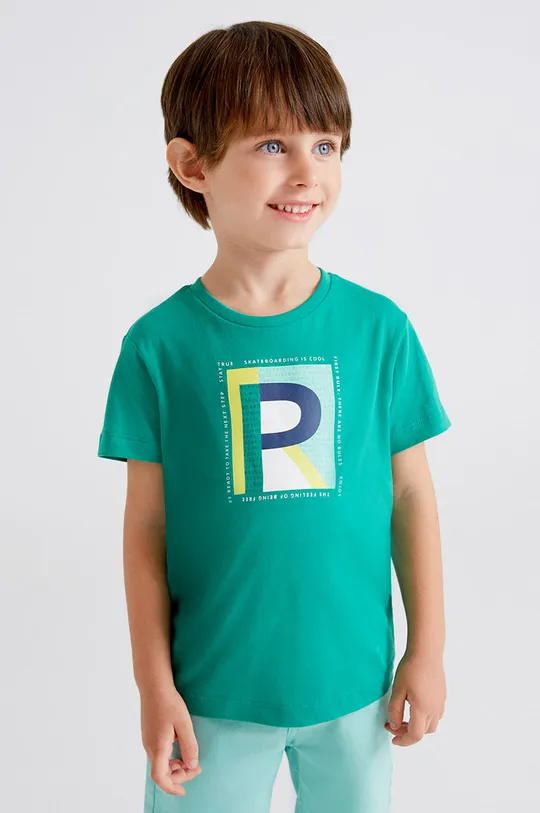 Mayoral T-shirt bawełniany dziecięcy (2-pack) zielony