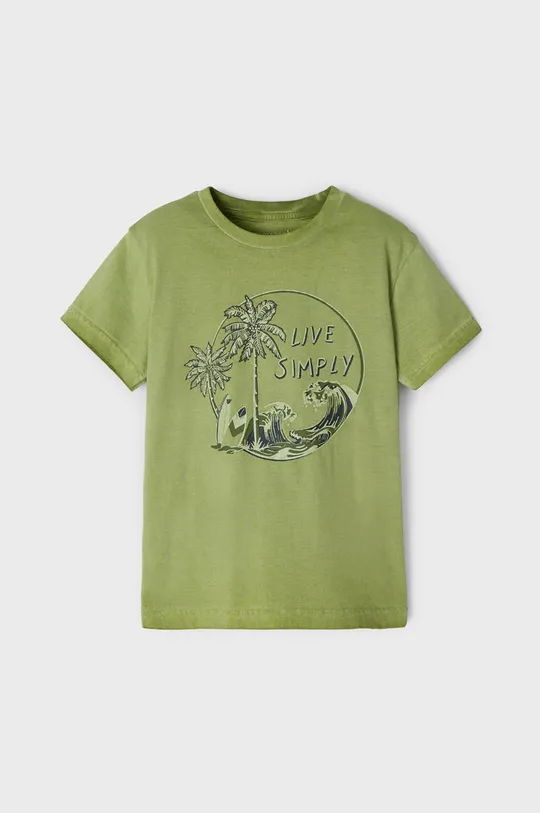 zielony Mayoral T-shirt bawełniany dziecięcy Chłopięcy