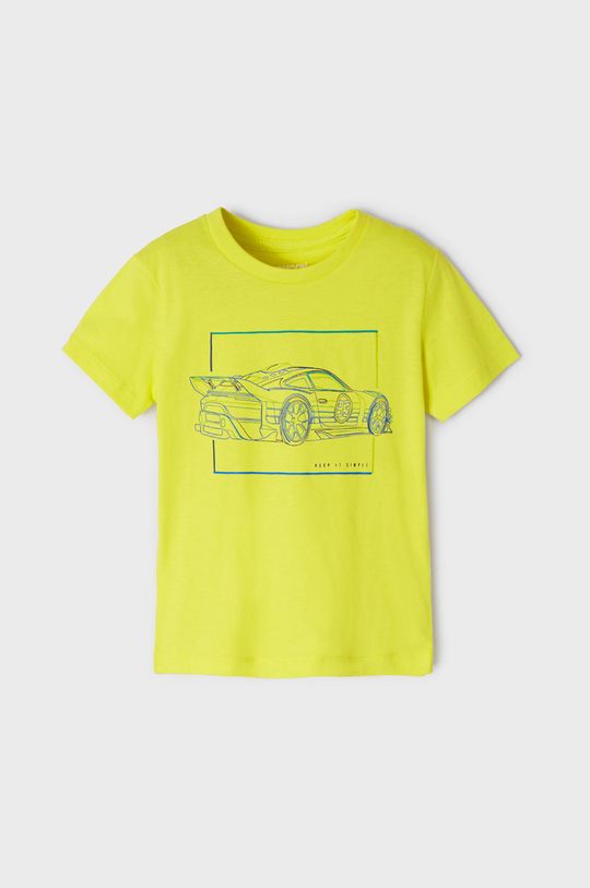 galben Mayoral tricou de bumbac pentru copii De băieți