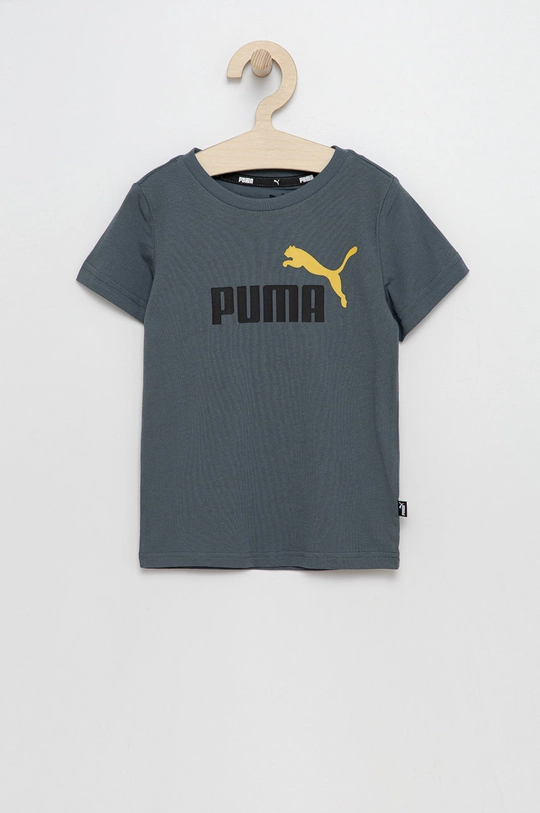 сірий Дитяча бавовняна футболка Puma 586985. Для хлопчиків