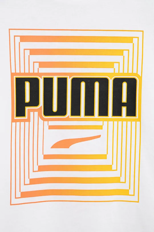 λευκό Παιδικό βαμβακερό μπλουζάκι Puma