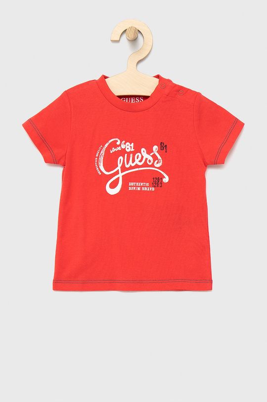 červená Dětské bavlněné tričko Guess Chlapecký
