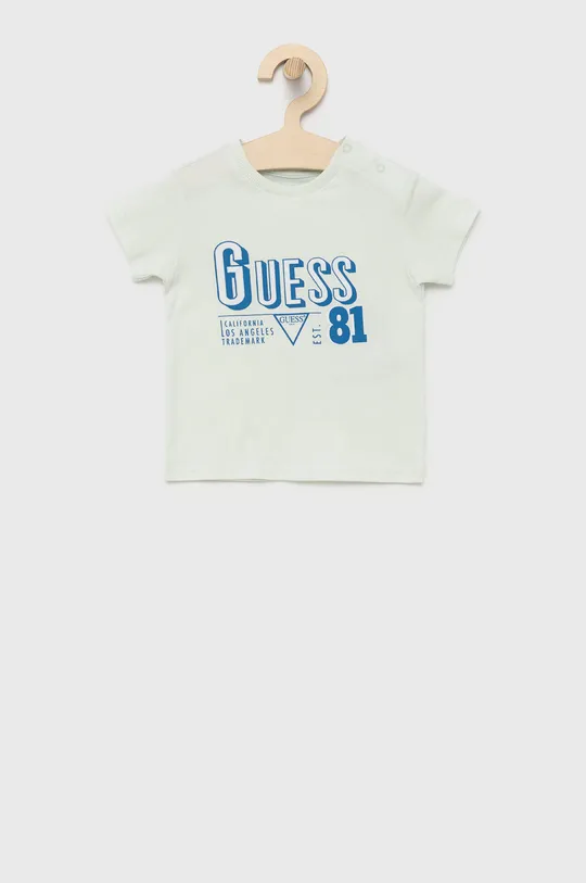 niebieski Guess t-shirt dziecięcy Chłopięcy