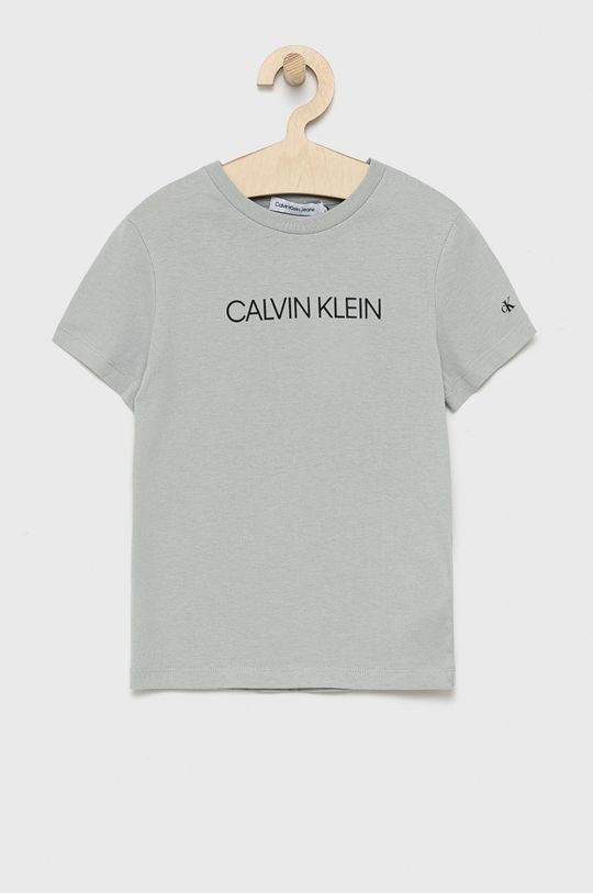 gri Calvin Klein Jeans tricou de bumbac pentru copii De băieți