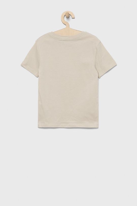 Dětské bavlněné tričko Calvin Klein Jeans písková