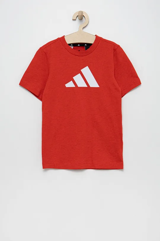 κόκκινο Παιδικό βαμβακερό μπλουζάκι adidas Performance Για αγόρια