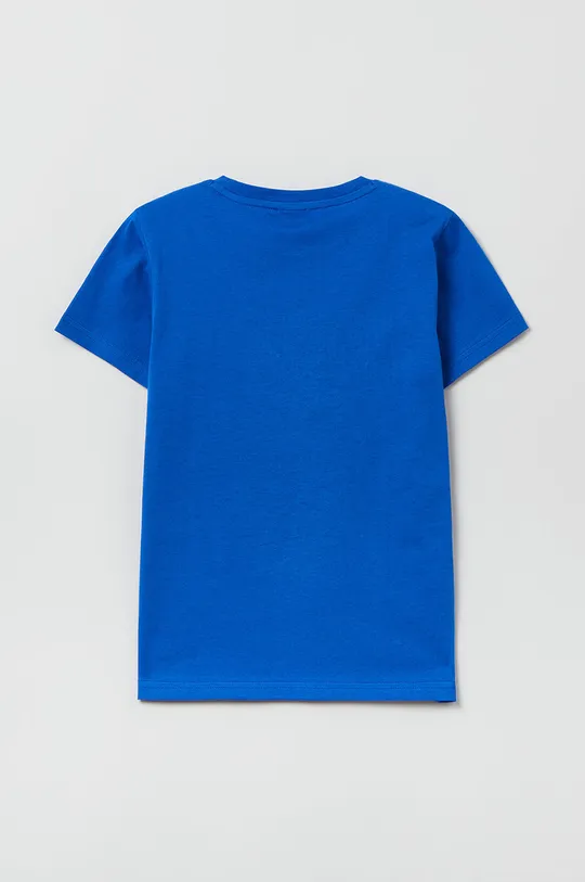 OVS t-shirt bawełniany dziecięcy niebieski