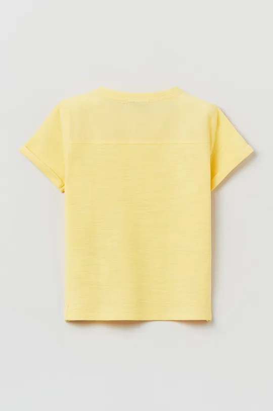 OVS t-shirt bawełniany dziecięcy żółty
