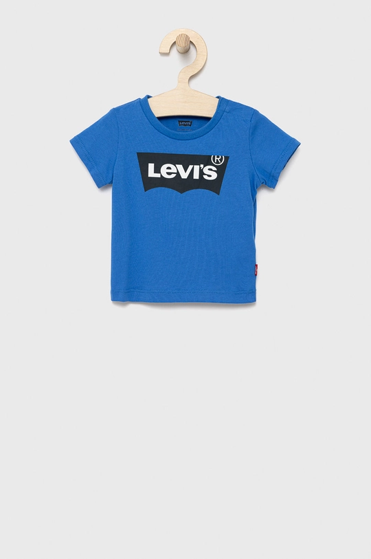 niebieski Levi's t-shirt bawełniany dziecięcy Chłopięcy