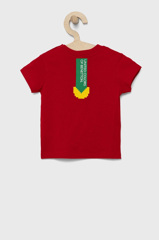 United Colors of Benetton t-shirt bawełniany dziecięcy czerwony