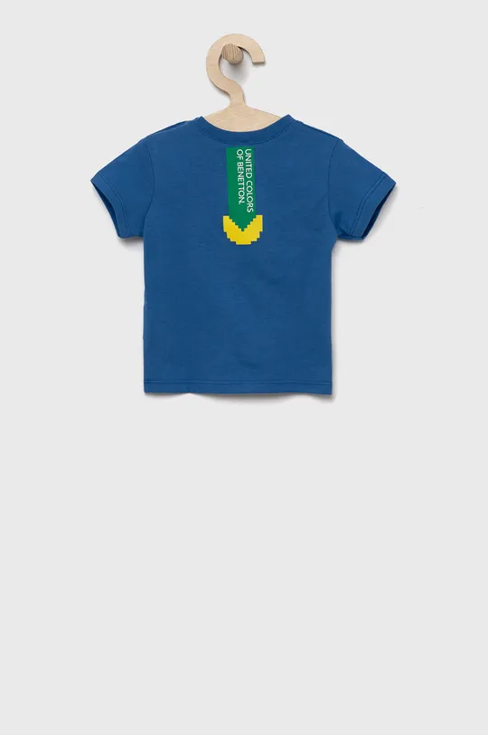 Otroški bombažen t-shirt United Colors of Benetton modra
