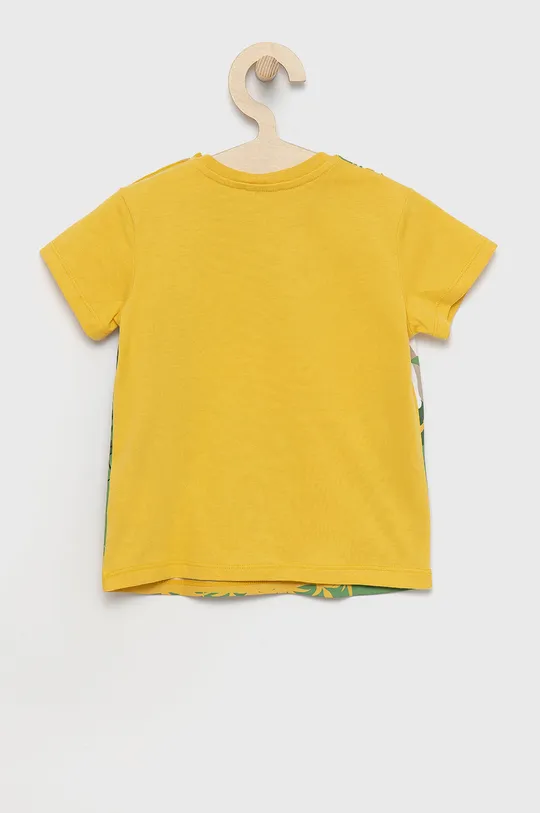 Otroški bombažen t-shirt United Colors of Benetton rumena